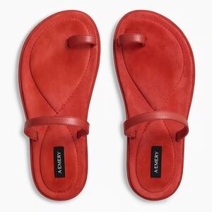 A.EMERY Red Suede Turi Sandals / Poppy Suede EU 39 / US 8